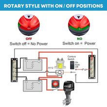 Load image into Gallery viewer, Dual Battery Disconnect Switch - 4 Position - 12V to 60V DC, 275A Continuous Current