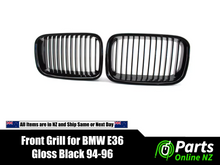 Load image into Gallery viewer, BMW E36 Grille Grill Pair Gloss Black BMW E36 318/328/328 1994-1996