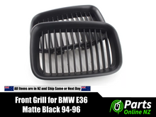 Load image into Gallery viewer, BMW E36 Grille Grill Pair Matte Black BMW E36 318/328/328 1994-1996