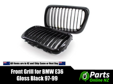 Load image into Gallery viewer, BMW E36 Grille Grill Pair Gloss Black BMW E36 318/328/328 1997-1999