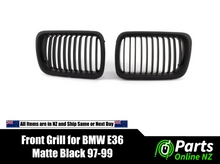 Load image into Gallery viewer, BMW E36 Grille Grill Pair Matte Black BMW E36 318/328/328 1997-1999