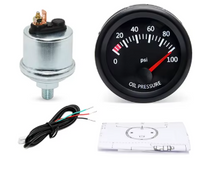 Load image into Gallery viewer, 2 inch 52mm PSI Oil Pressure Gauge Kit Analogue