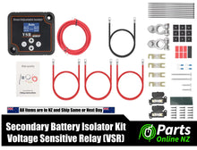 Load image into Gallery viewer, Adjustable Voltage Sensitive Relay (VSR) 12V 140A Dual Battery Kit