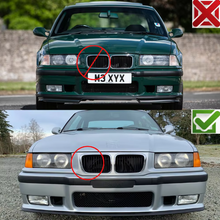 Load image into Gallery viewer, BMW E36 Grille Grill Pair Matte Black BMW E36 318/328/328 1997-1999