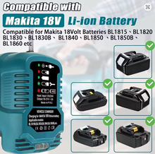 Load image into Gallery viewer, 12V / 24V In-Car Battery Charger For Makita 18V Batteries