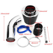 Load image into Gallery viewer, 3 Inch Universal Car Pod Filter Air Intake Aluminum Induction Pipe Kit & Hoses