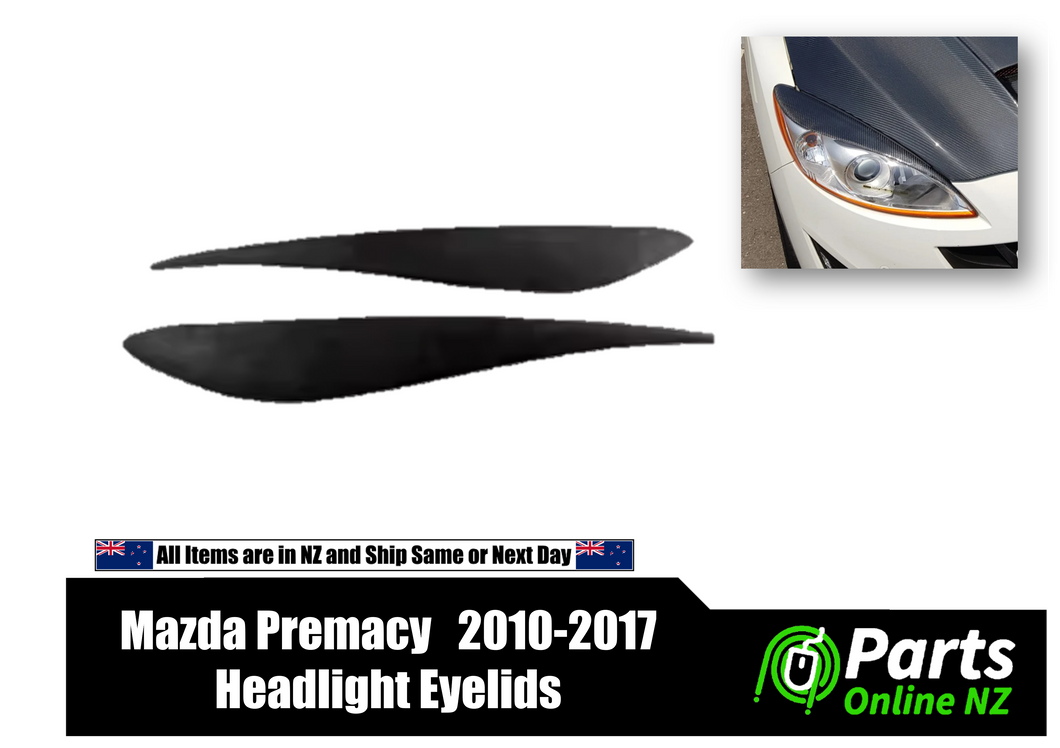 Fibreglass Headlight Covers/Eyebrows – Mazda Premacy (2010-2017)