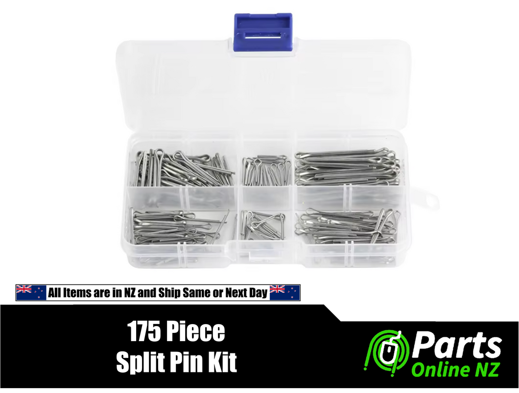 175pcs Zinc-Plated Split Cotter Pins Kit – 6 Sizes