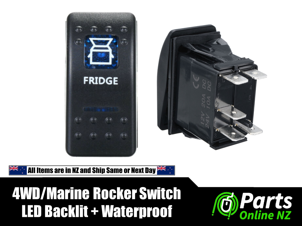 Waterproof Rocker Switch FRIDGE for 4WD Off Road Marine