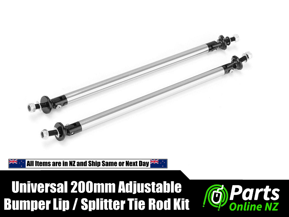 Universal 200mm Adjustable Front Rear Bumper Lip Splitter tie rod SILVER
