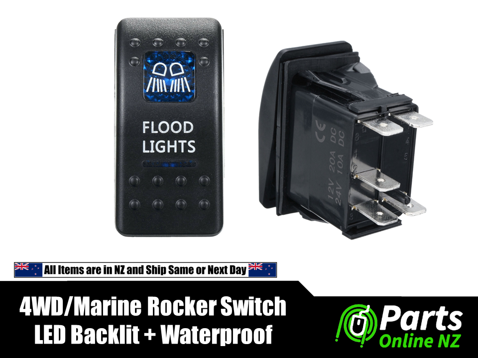 Waterproof Rocker Switch FLOOD LIGHTS for 4WD Off Road Marine