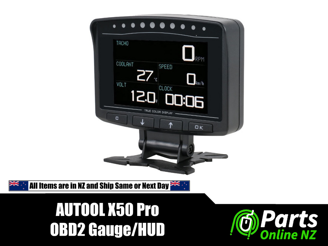 OBD2 OBDII Multifunction Gauge and Code Reader AUTOOL X50 Boost, volt, temp etc