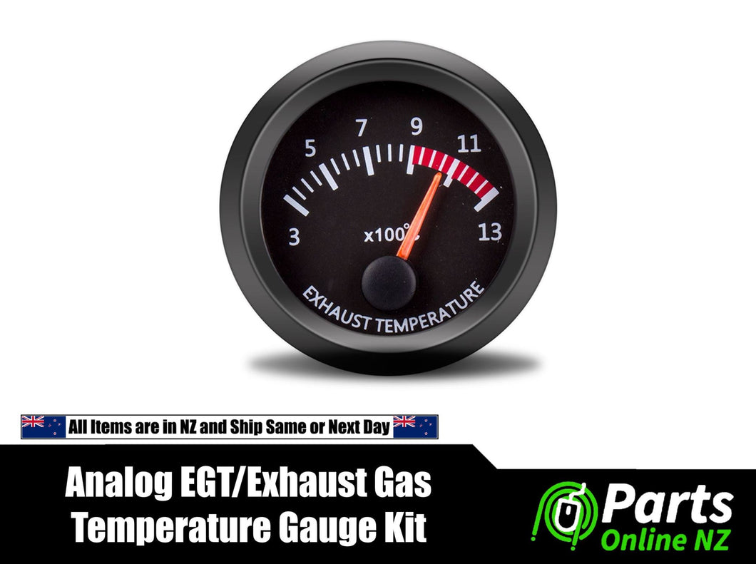 Analog EGT Exhaust Gas Temperature Gauge and Sensor Kit 52MM 2
