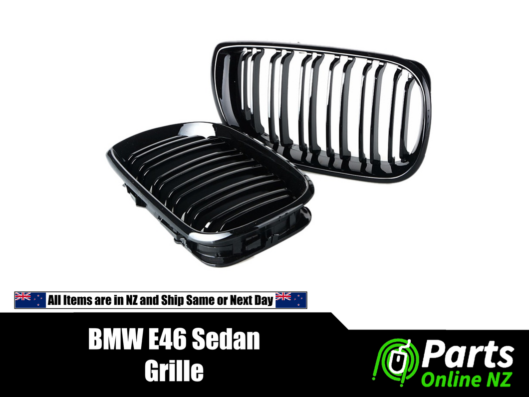 Gloss Black Front Kidney Grill Grille for BMW E46 4 Door 3 Series 2002-2005