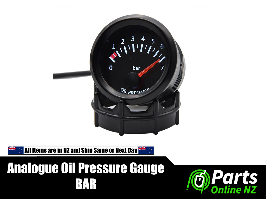 2 inch 52mm Bar Oil Pressure Gauge Analogue